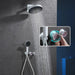 Modern Concealed Thermostatic Shower Set – Brass Rainfall System - Concealed Rain Shower SystemBathroomLux