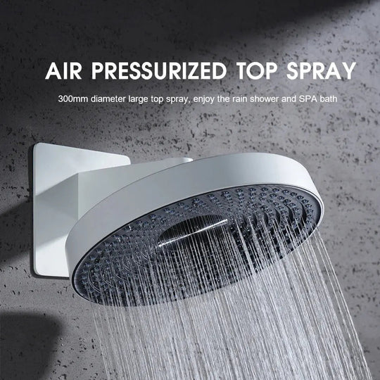 Modern Concealed Thermostatic Shower Set – Brass Rainfall System - Concealed Rain Shower SystemBathroomLux