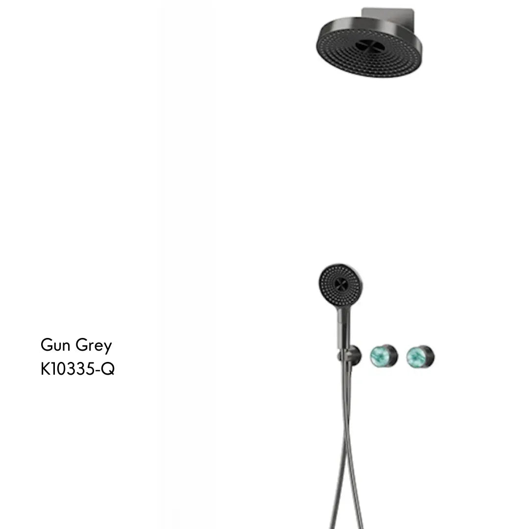 Modern Concealed Thermostatic Shower Set – Brass Rainfall System - Concealed Rain Shower SystemBathroomLux