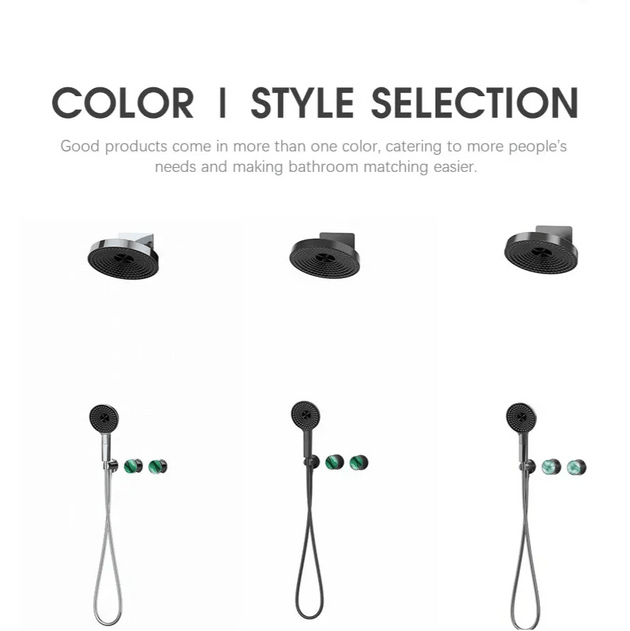 Modern Concealed Thermostatic Shower Set – Brass Rainfall System - Concealed Rain Shower SystemBathroomLux