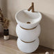 Modern French Art Pedestal Basin – Freestanding Artificial Stone Hand Wash Sink - luxury pedestal sinkBathroomLux