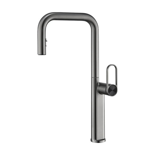 Modern Kitchen Faucet Pull Out Spray Chrome Single Handle Mixer Tap - 2 - Way Smart Touch Pull Down Kitchen FaucetBathroomLux