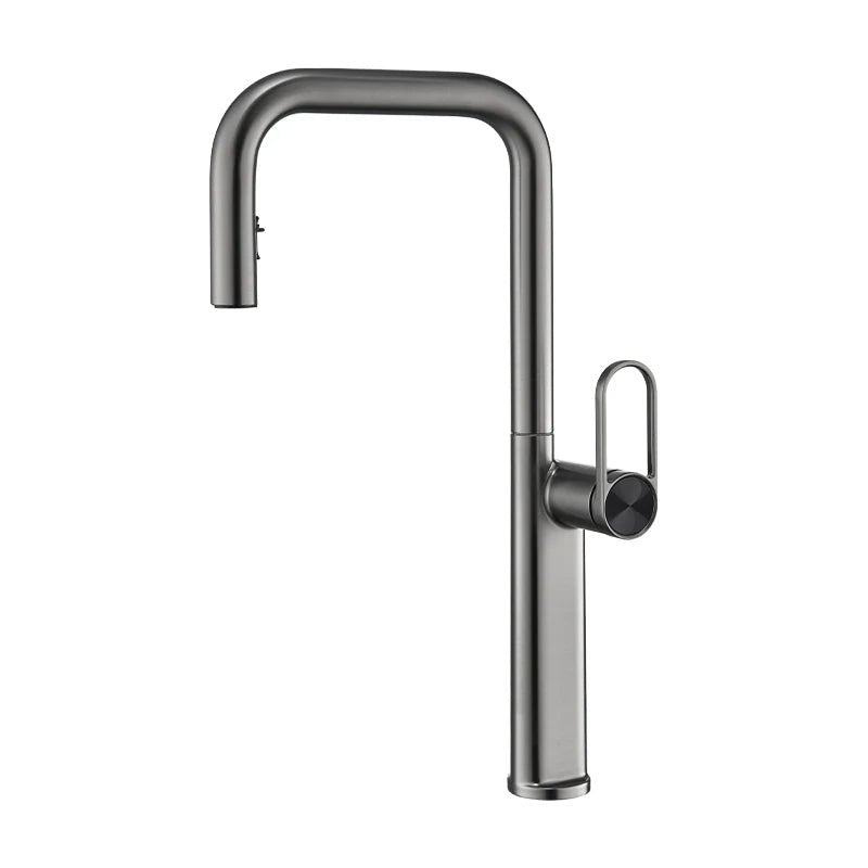 Modern Kitchen Faucet Pull Out Spray Chrome Single Handle Mixer Tap - 2 - Way Smart Touch Pull Down Kitchen FaucetBathroomLux