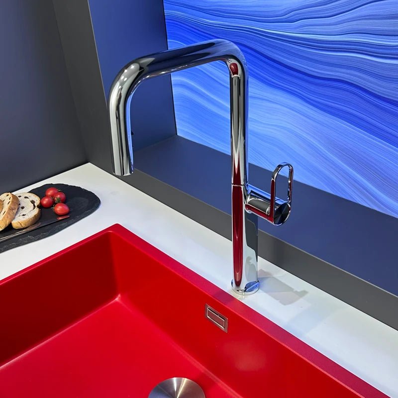 Modern Kitchen Faucet Pull Out Spray Chrome Single Handle Mixer Tap - 2 - Way Smart Touch Pull Down Kitchen FaucetBathroomLux