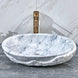 Modern Oval Carrara Marble Countertop Basin - marble counter top basinBathroomLux
