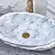 Modern Oval Carrara Marble Countertop Basin - marble counter top basinBathroomLux