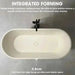Modern Oval Freestanding Bathtub – Artificial Stone Spa Design In Blue - Center drain freestanding tubBathroomLux