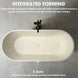 Modern Oval Freestanding Bathtub – Artificial Stone Spa Design In Blue - Center drain freestanding tubBathroomLux