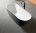 Modern Oval Freestanding Bathtub – Artificial Stone Spa Design In Gray - Best freestanding bathtub UKBathroomLux