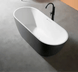 Modern Oval Freestanding Bathtub – Artificial Stone Spa Design In Gray - Best freestanding bathtub UKBathroomLux