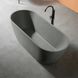 Modern Oval Freestanding Bathtub – Artificial Stone Spa Design In White - Artificial stone bathBathroomLux