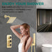 Modern Square Wall - Mounted Luxury Shower Set – Hot & Cold Mixer - Concealed Rain Shower SystemBathroomLux