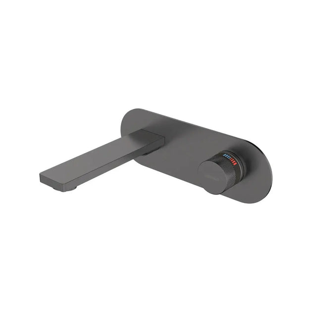 Modern Wall Mount Faucet – Single Hole Bathroom Tap in Black - wall mount faucetBathroomLux