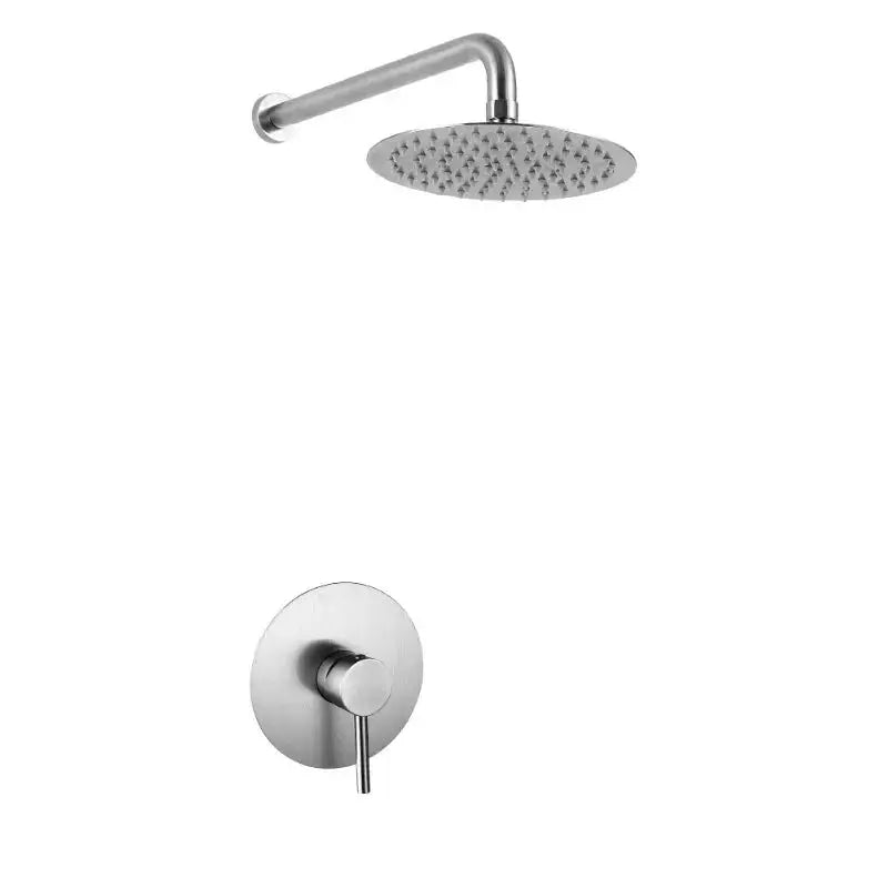 Modern Wall Mounted Rain Shower Set – Concealed Stainless Steel Mixer - Wall Mounted Rain Shower SetBathroomLux