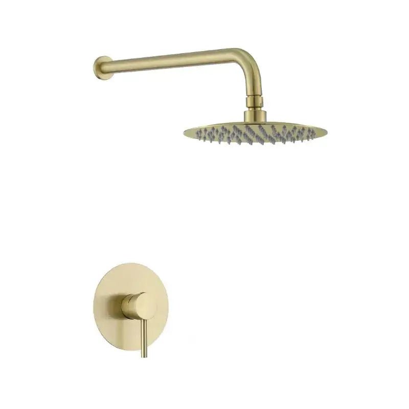 Modern Wall Mounted Rain Shower Set – Concealed Stainless Steel Mixer - Wall Mounted Rain Shower SetBathroomLux