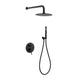 Modern Wall Mounted Rain Shower Set – Concealed Stainless Steel Mixer - Wall Mounted Rain Shower SetBathroomLux
