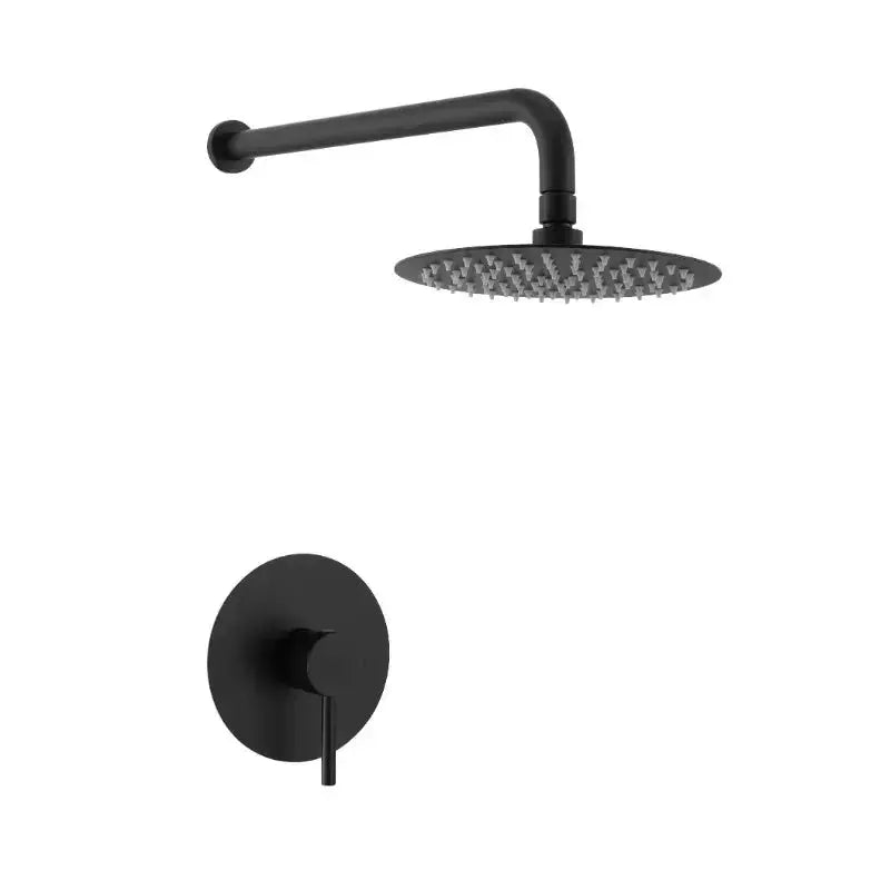 Modern Wall Mounted Rain Shower Set – Concealed Stainless Steel Mixer - Wall Mounted Rain Shower SetBathroomLux