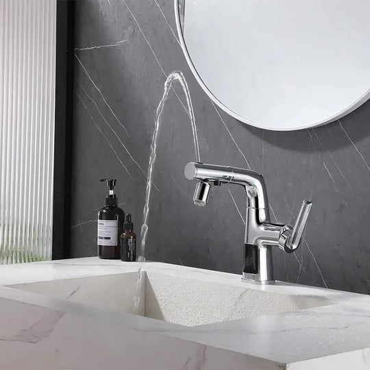 Multifunctional Bathroom Faucet – Pull - Out Basin Faucet with Digital Display - Bathroom Taps Deck MountedBathroomLux
