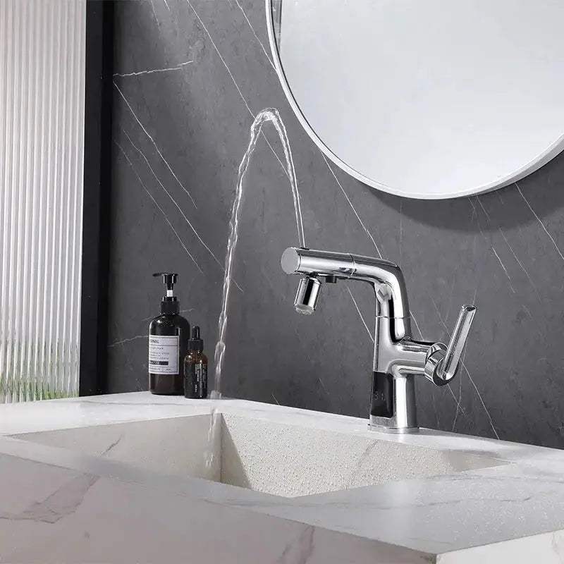 Multifunctional Bathroom Faucet – Pull - Out Basin Faucet with Digital Display - Bathroom Taps Deck MountedBathroomLux