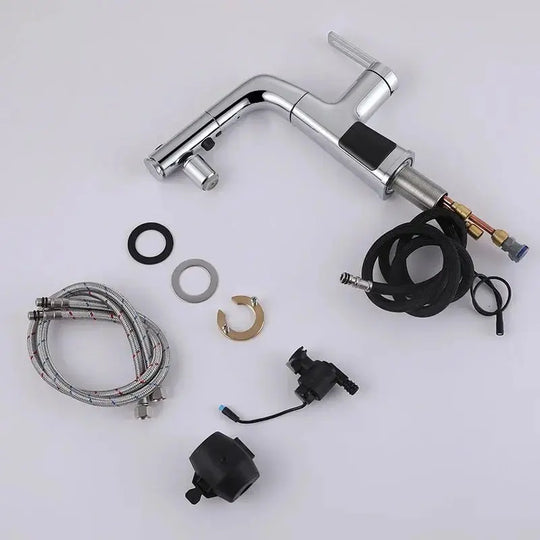 Multifunctional Bathroom Faucet – Pull - Out Basin Faucet with Digital Display - Bathroom Taps Deck MountedBathroomLux