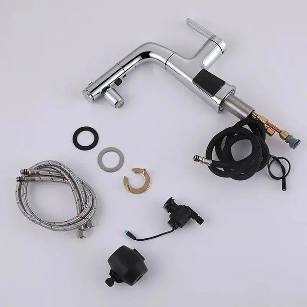 Multifunctional Bathroom Faucet – Pull - Out Basin Faucet with Digital Display - Bathroom Taps Deck MountedBathroomLux