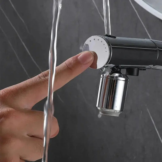 Multifunctional Bathroom Faucet – Pull - Out Basin Faucet with Digital Display - Bathroom Taps Deck MountedBathroomLux
