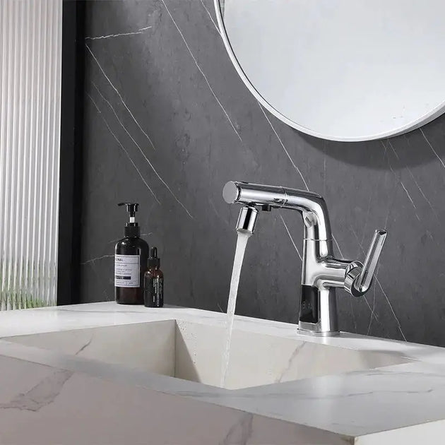 Multifunctional Bathroom Faucet – Pull - Out Basin Faucet with Digital Display - Bathroom Taps Deck MountedBathroomLux