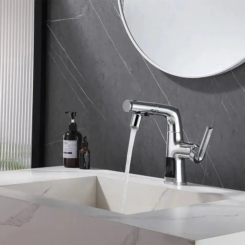 Multifunctional Bathroom Faucet – Pull - Out Basin Faucet with Digital Display - Bathroom Taps Deck MountedBathroomLux