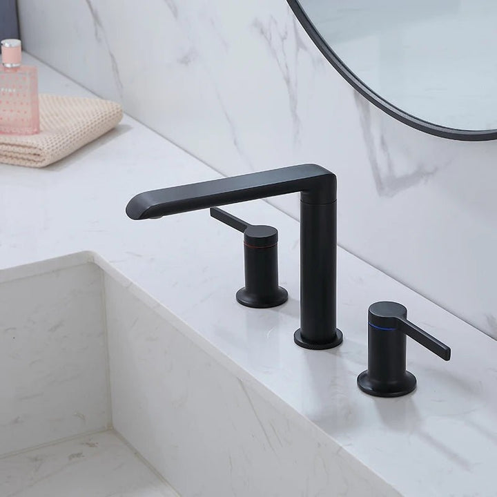 Natura Bathroom Faucet - 3 Hole Widespread - Bathroom FaucetBathroomLux