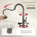 Nickel Stainless Steel Pull - Out Kitchen Faucet with Cup Washer - Pull - Down Kitchen FaucetBathroomLux