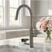 Nickel Stainless Steel Pull - Out Kitchen Faucet with Cup Washer - Pull - Down Kitchen FaucetBathroomLux