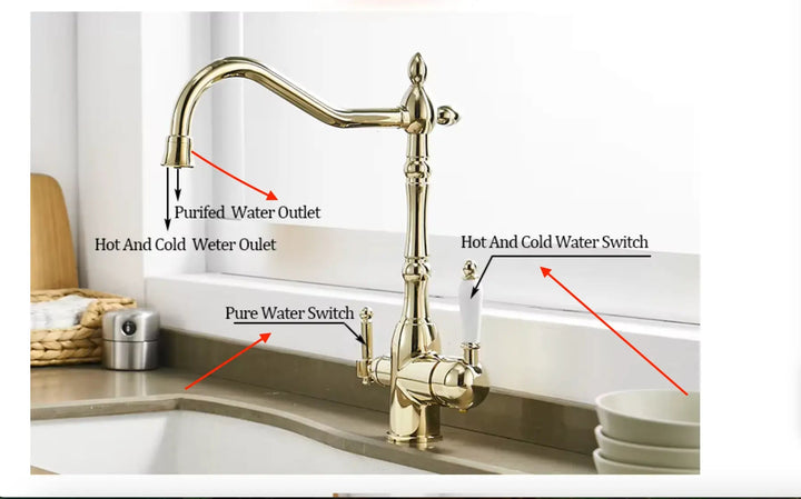 Noble Kitchen Faucets - 360 Rotation - Purification Features - MH - 0193 - Kitcen faucetBathroomLux