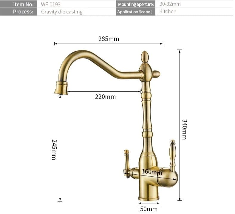 Noble Kitchen Faucets - 360 Rotation - Purification Features - MH - 0193 - Kitcen faucetBathroomLux