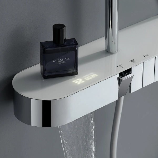 Oasis Rainfall Shower - Digital Thermostatic Faucet - bathroom, showers, thermostaticBathroomLux