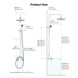 ORB 20cm Rainfall Shower System – 2 - Knob Mixer + Handheld Spray - Antique Brass Basin Bathroom faucetBathroomLux