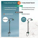 ORB 20cm Rainfall Shower System – 2 - Knob Mixer + Handheld Spray - Antique Brass Basin Bathroom faucetBathroomLux