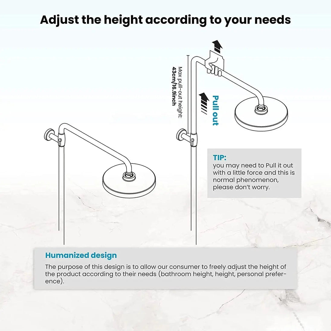 ORB 20cm Rainfall Shower System – 2 - Knob Mixer + Handheld Spray - Antique Brass Basin Bathroom faucetBathroomLux