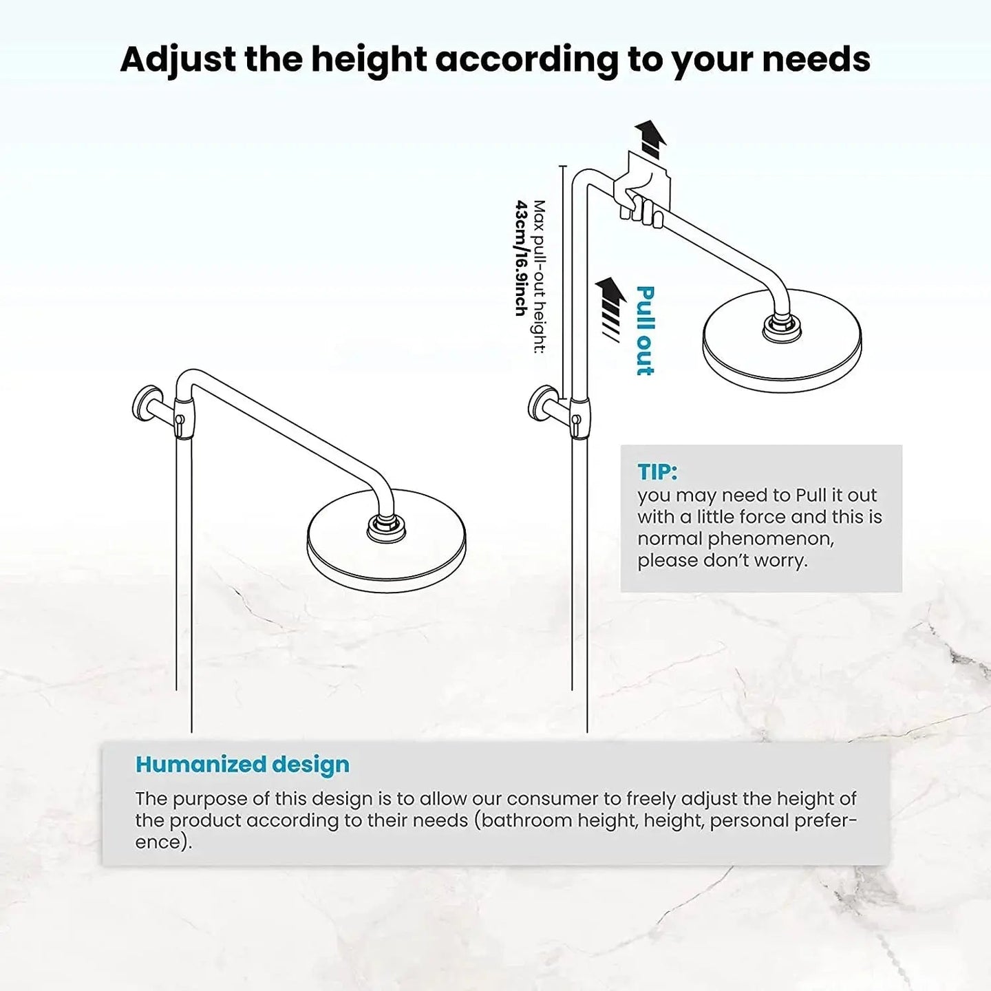 ORB 20cm Rainfall Shower System – 2 - Knob Mixer + Handheld Spray - Antique Brass Basin Bathroom faucetBathroomLux