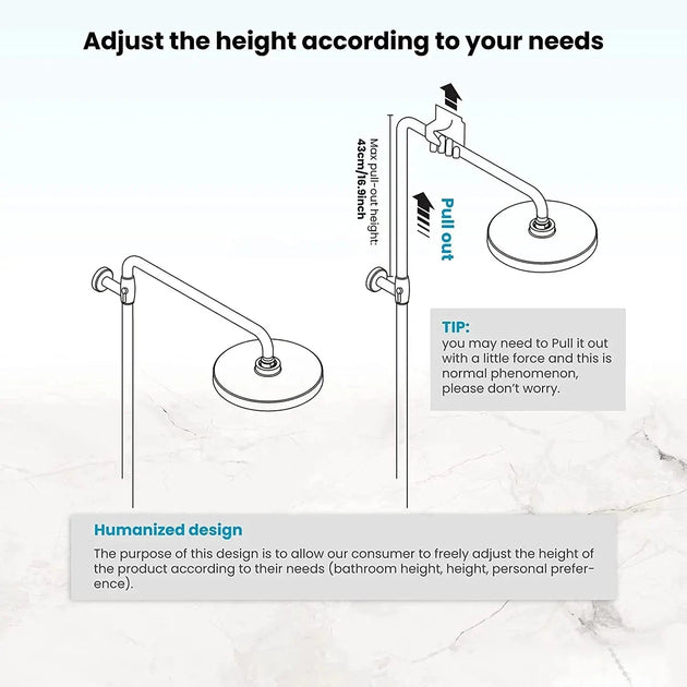 ORB 20cm Rainfall Shower System – 2 - Knob Mixer + Handheld Spray - Antique Brass Basin Bathroom faucetBathroomLux