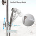 ORB 20cm Rainfall Shower System – 2 - Knob Mixer + Handheld Spray - Antique Brass Basin Bathroom faucetBathroomLux