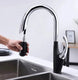 Pull - Down Kitchen Faucet – Chrome & Matte Black Single Handle Mixer - pull out kitchen faucetBathroomLux