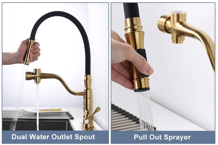 Pull Down Kitchen Faucet – High Pressure Water - Saving Aerator - Pull - Down Kitchen FaucetBathroomLux