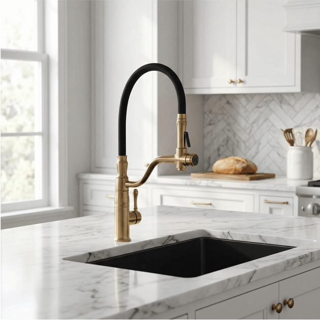 Pull Down Kitchen Faucet – High Pressure Water - Saving Aerator - Pull - Down Kitchen FaucetBathroomLux