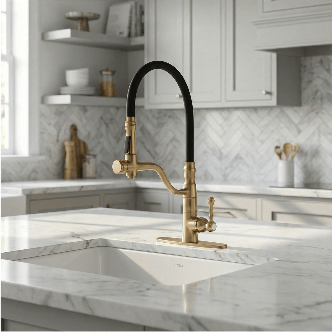 Pull Down Kitchen Faucet – High Pressure Water - Saving Aerator - Pull - Down Kitchen FaucetBathroomLux