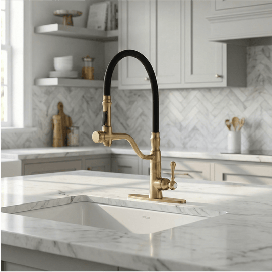 Pull Down Kitchen Faucet – High Pressure Water - Saving Aerator - Pull - Down Kitchen FaucetBathroomLux