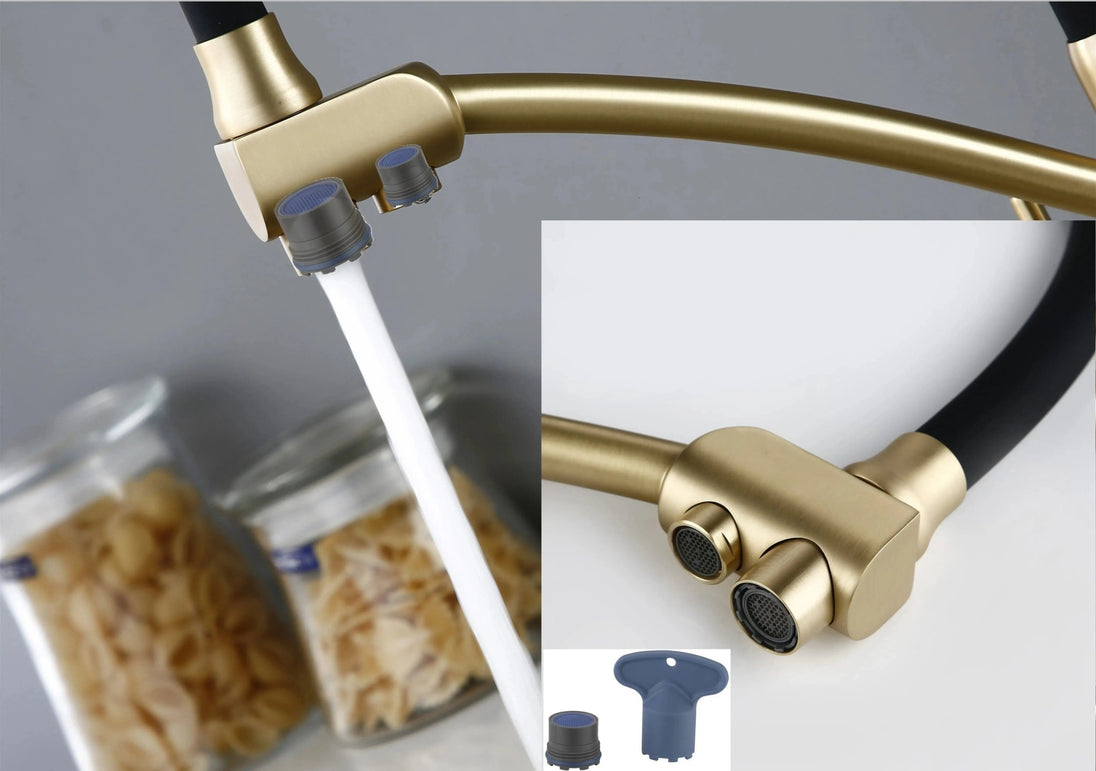 Purification Gold 3 - Way Kitchen Mixer Tap Water Filter Sink Faucet - BathroomLux