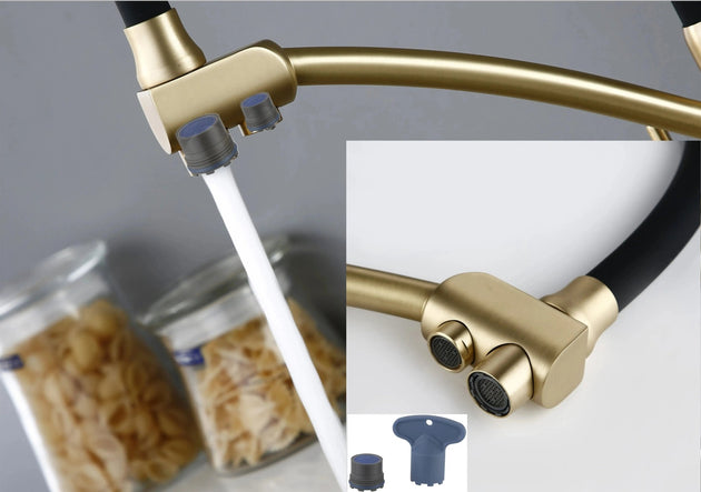 Purification Gold 3 - Way Kitchen Mixer Tap Water Filter Sink Faucet - BathroomLux