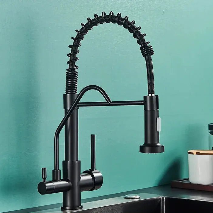 Purification Kitchen Faucets Black Pull Down 3 Ways Mixer - Purification Kitchen Faucets Black Pull Down 3 Ways MixerBathroomLux