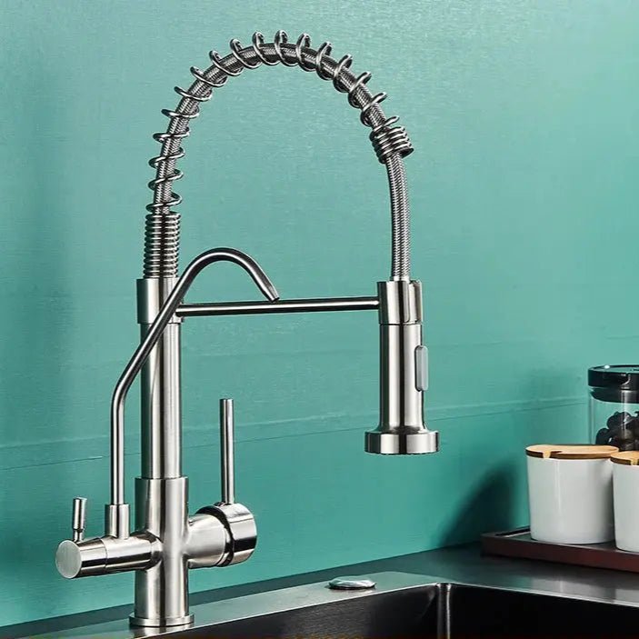 Purification Kitchen Faucets Black Pull Down 3 Ways Mixer - Purification Kitchen Faucets Black Pull Down 3 Ways MixerBathroomLux