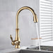 Quantum Swivel Spout Kitchen Faucet In Chrome - Pull Down Sprayer - 5 Years Warranty - Bathroom FaucetBathroomLux